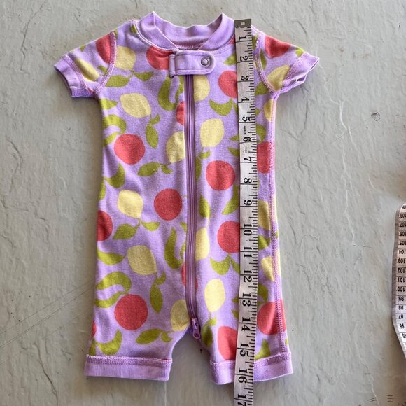 Hanna Andersson HannaJams Sleeper in Citrus Sunshine on Tea Rose Size 0-3mo - Picture 7 of 8